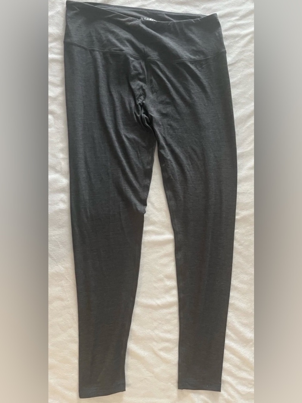 Wander by Hottotties Natalie Thermal Leggings NWOT Large Black Gray Stretch